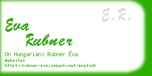 eva rubner business card